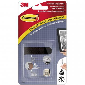 Command 17202BLK Pack de 4 tiras para cuadros pequeñas, color negro, Set de 4 Piezas