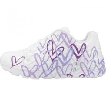 Zapatillas Deportivas de Niña Marca Skechers Modelo Uno Lite Color Blanco WLPR