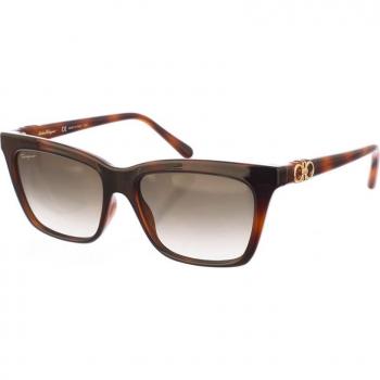 Salvatore Ferragamo Women's Square Acetate Sunglasses SF1027S - Brown - One Size