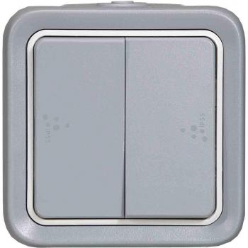 Conmutador Doble Estanco IP55 Legrand Plexo 191514
