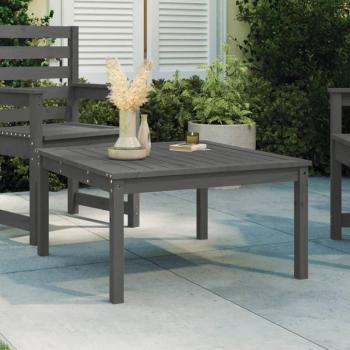 Mesa de jardín madera maciza de pino gris 82,5x82,5x45 cm Vidaxl