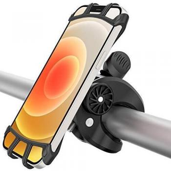 ATUMTEK Soporte Movil Bicicleta, Soporte 360° Ajustable de Manillar de Moto para Teléfono, Soporte de Teléfono para Bicicleta Compatible con iPhone 12/12 mini/11/ XS/XR/X/8, Samsung Galaxy S10, S9
