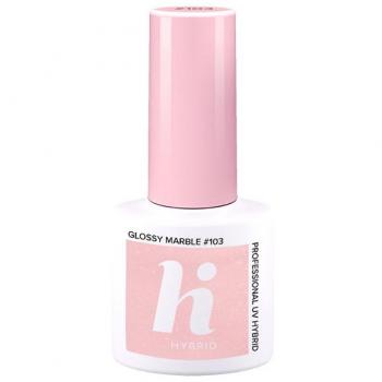 Esmalte de uñas semipermanente Hi Hybrid Professional UV Hybrid 5ml 103 Glossy Marble