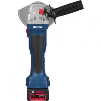 Bosch GWS 180-LI Cordless Angle Grinder with 125mm Disc Diameter, 11000 RPM, 1.6kg, includes Carrying Case and 2x4.0Ah Batteries with Quick Charger