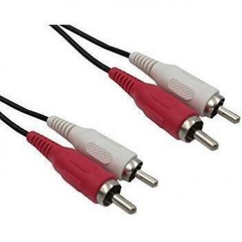 Erard BH103 A124b - Cable de 2xRCA machos a 2xRCA machos, 1,20 m, Color Negro