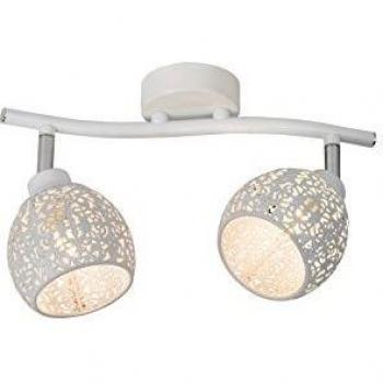 Lámpara de techo filigrana Tahar de metal con 2 difusores orientables - 28W
