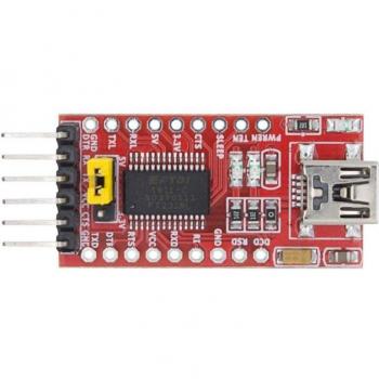 Módulo FT232RL FTDI Mini USB a TTL Adaptador Convertidor Serial 3.3-5V con Cable para Arduino PIC