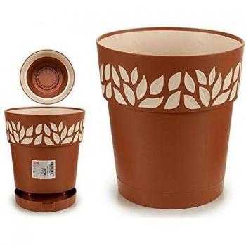 Macetero Cloe 25 cm con base de terracota marrón