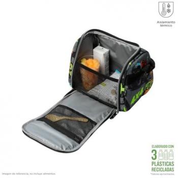 Portamediendas Resaltador - Truck, Bolsa Térmica Porta Alimentos 8L, Modelo Resaltador, 25 x 20 x 17 cm, Portameriendas Infantil, Apertura 180º, Asa de