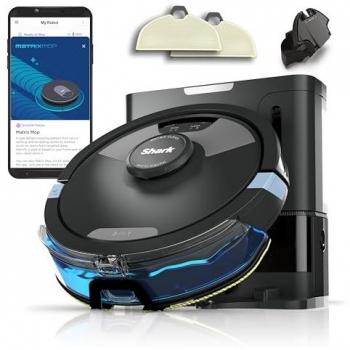 Aspirador Robot Shark Matrix Plus 2 en 1 con Vaciado Automático, Mapeo LiDAR y Tecnología CleanEdge, para Alfombras y Suelos Duros, Negro RV2620WAEU