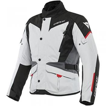 Chaqueta de moto Dainese Tempest 3 D-Dry - Blanco y Negro Gris Rojo (50)