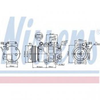 Compresor de Aire Acondicionado NISSENS 89305