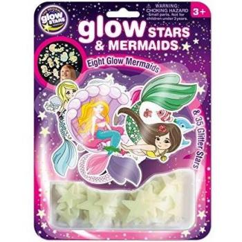 The Original Glowstars Company Brillan en las estrellas oscuras y sirenas,
