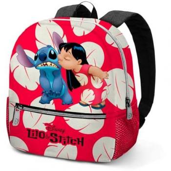 Mochila Infantil Lilo y Stitch Kiss Roja 11x26x31 Cms, Capacidad 9,5 L