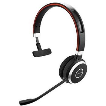 Jabra Evolve 65 UC Mono Bluetooth Headset with USB Adapter - Black Single-ear Wireless Headphone with Microphone