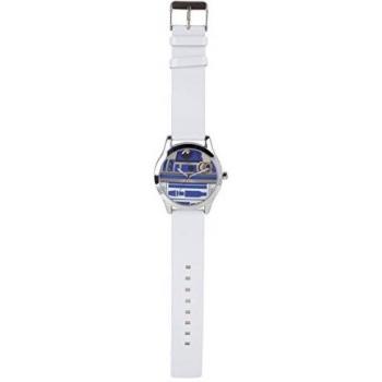 Star Wars STAR296 - Reloj de Cuarzo, para niño, con Correa de Poli Piel, Color Blanco