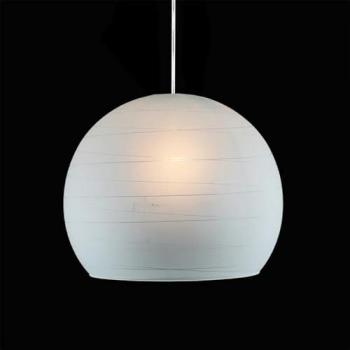 Lámpara de techo cristal mate XTRELAMP BOULE 1 luz E27 D30 cm H27 cm P30 cm