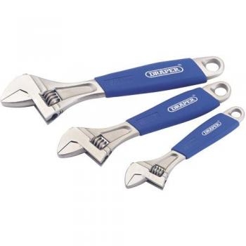 Draper 88598 3 PCE Soft Grip Adjustable Wrench Set