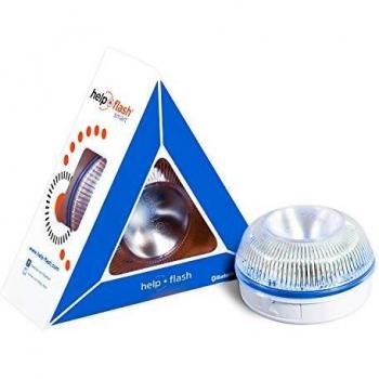 HELP FLASH SMART 1 Smart Luz de Emergencia Autónoma Señal V16 de Preseñalización de Peligro, Homologada, Autorizada por la DGT, Color Amarillo