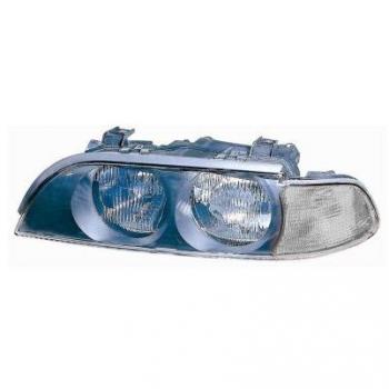 Faro Delantero Izquierdo H7+HB3 con Luz de Dirección Blanca para BMW Serie 5 E39 (Antes de Septiembre 2000) - Van Wezel 0639963