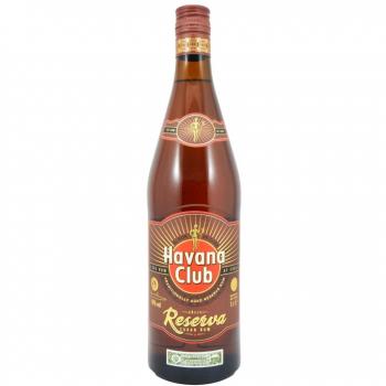 Havana Club Añejo Reserva 1 L - Ron Añejo, sabor suave y equilibrado, envejecido en barricas de roble, aroma a frutas tropicales y especias, ideal para cócteles o disfrutar solo