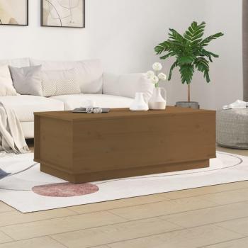 Mesa de centro ámbar de madera maciza de pino 100x50x35 cm