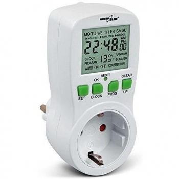 GREENBLUE GB107G - Interruptor con Temporizador, Programador Digital con 16 programas