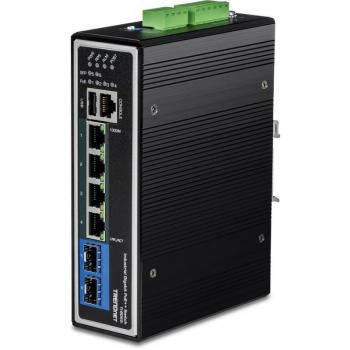 Switch Trendnet TI-BG62I - Switch Gestionado L2+ Gigabit Ethernet con PoE, color Negro