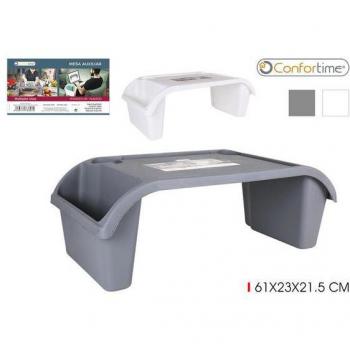 Mesa auxiliar Confortime de plástico multiusos con diseño ergonómico (61 x 23 x 21,5 cm)