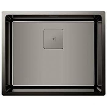 Teka Fregadero Flexlinea, Acabado premium SoftTexture, 1 Cubeta, Acero Inoxidable con acabado Titanium, 44 x 54 x 20 cm