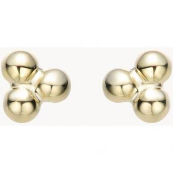 Pendientes Mini Trio de Apodemia - Pendientes mujer en Oro amarillo de alta joyería con diseño de 3 esferas y cierre a presión