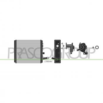 Radiador de calefacción PRASCO FT119H001 para FIAT y SEAT, con sistema de calefacción 4431782, 7548934, 7754062