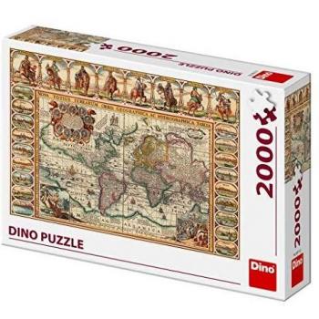 Dino Antique World Map 2000 Pieces Puzzle