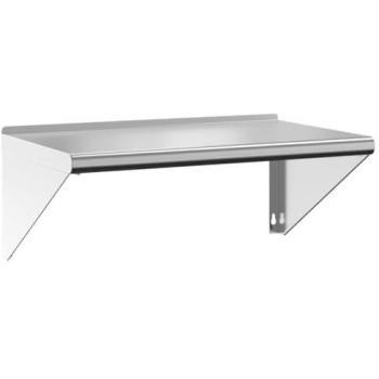 Estante de Pared de Acero Inoxidable Plateado 75x45x31 cm