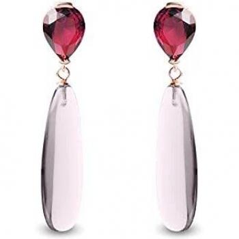Pendientes Illal con baño oro rosa de 18 quilates - Luxenter