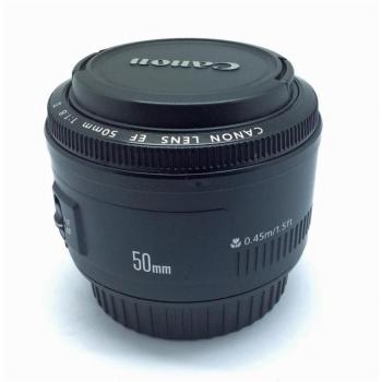 Canon Objetivo EF 50mm f/1.8 II - Lente de enfoque automático, apertura máxima de f/1.8, distancia mínima de enfoque de 0.35 m, montura EF para cámaras Canon DSLR, diseño compacto