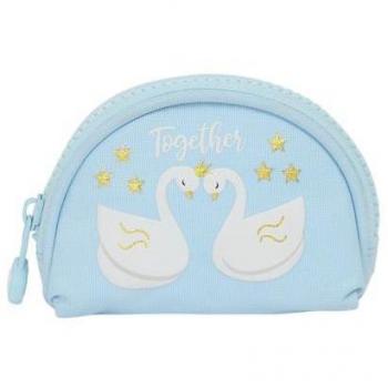 Monedero XS Glow Lab Cisnes Azul 9.5x7x3cm