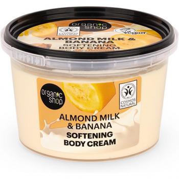 Crema corporal suavizante Organic Shop - Leche de almendras y banana 250 ml