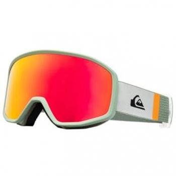 Quiksilver Harper - Gafas de nieve con lentes antiniebla naranja, máscara de esquí y guantes para clima frío en Sea Spray/Red ML S3, estándar para hombre