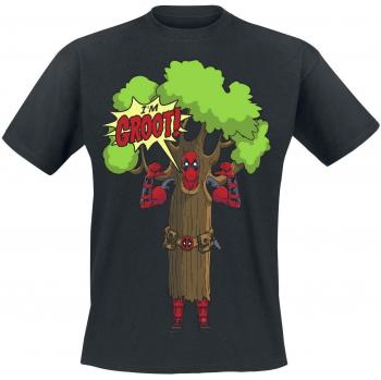 Deadpool I Am Groot Camiseta Negro XL