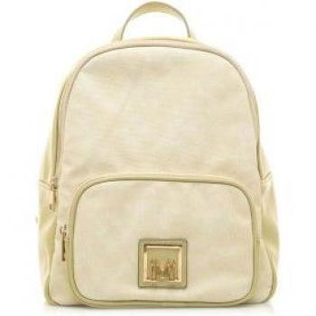 Mochila Mariamare Sons beige con cierre de cremallera