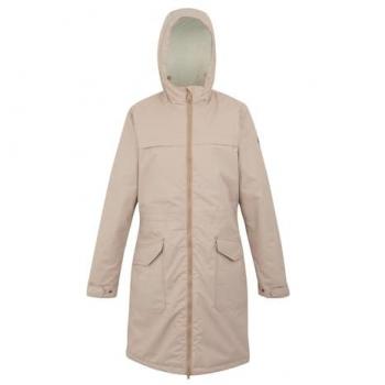 Regatta Women's Romine II Insulated Waterproof Parka Jacket - Warm Taupe/Light Vanilla, Size: 20