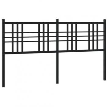Cabecero de Metal Negro 160 cm vidaXL, cabecero de Cama Doble, cabecero para Cama Doble