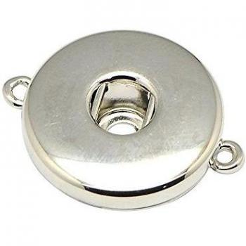 PandaHall-Joyería colgante complemento de la fabricacion de Platino aleación ,1/1 Loop, sin plomo y níquel libre y cadmio libre, 24x19x6mm, agujero: 1 mm; Ajuste para 5 ~ perilla de 6mm botones a presión