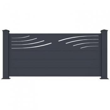Lote de 5 vallas de aluminio gris Veleta 190 x 90 cm
