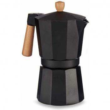 Cafetera Italiana de Aluminio 9 Tazas con Asa de Madera