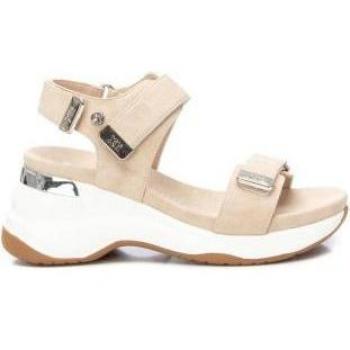 Sandalia de mujer Xti 142827 beige con cierre adherente