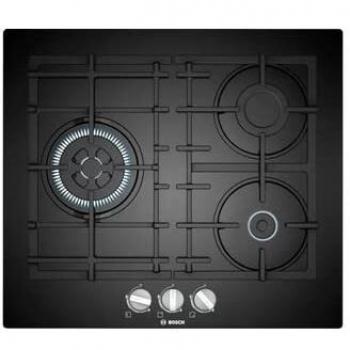 Bosch Serie 4 PNC6B6B90 hobs Negro Integrado 60 cm Encimera de gas 3 zona(s