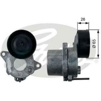 GATES Tensioner Lever para correa v-ribbed T39196, polea tensora de correa poli V