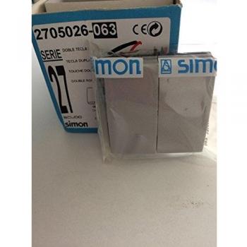 Simon 2705026-063 - Tecla Doble Gris Esmeril S.27 Scudo